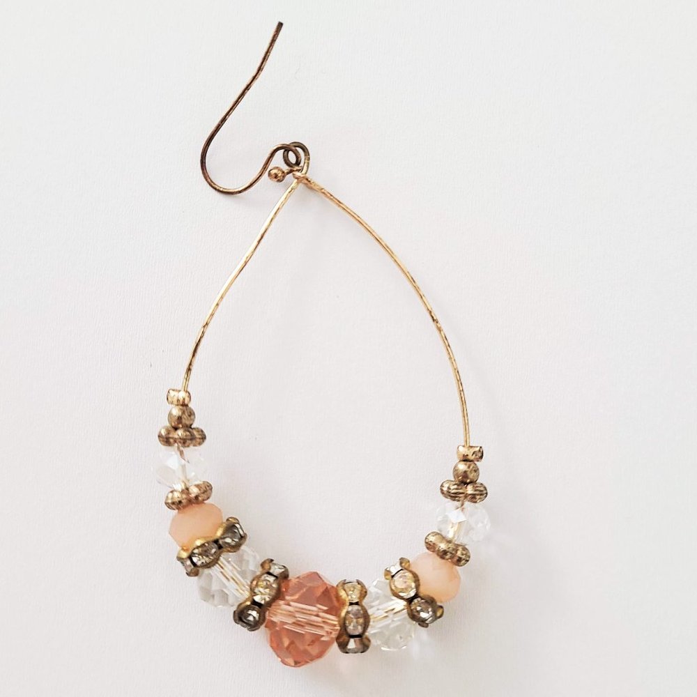 Pink Gold Hoop Earrings - Picture 5 of 6